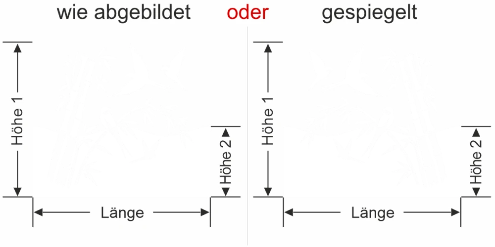 Sichtschutzfolie Bambusstab mit Vögeln Sichtschutzfolie Bambusstab mit Vögeln
