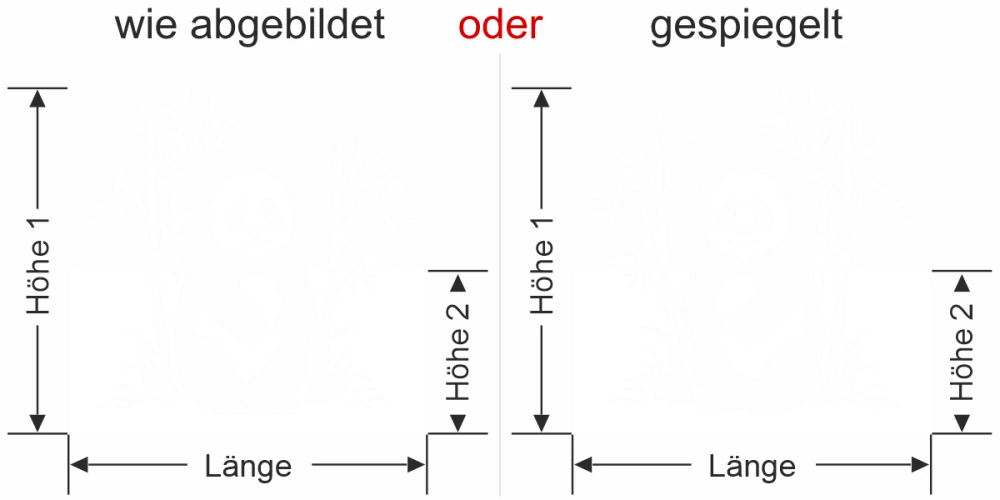 Fensterfolie Bambusstrauch mit Panda Fensterfolie Bambusstrauch mit Panda