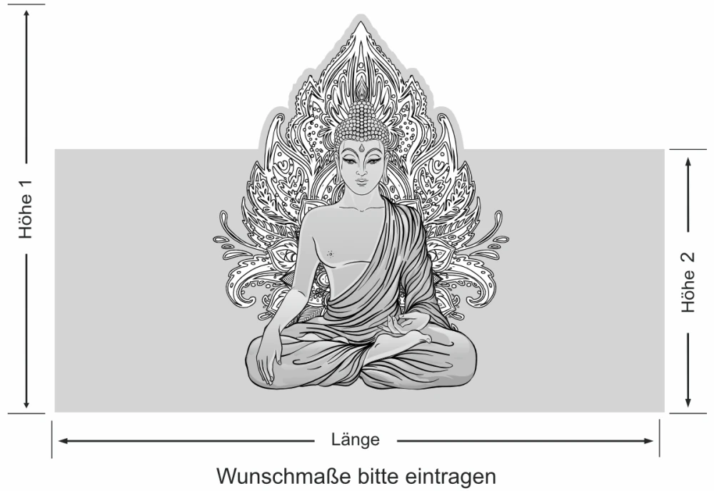 Fensterfolie mit Buddha