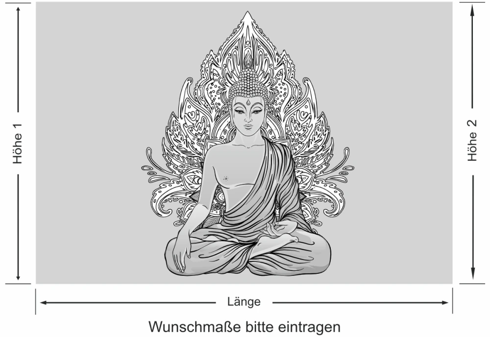 Fensterfolie mit Buddha