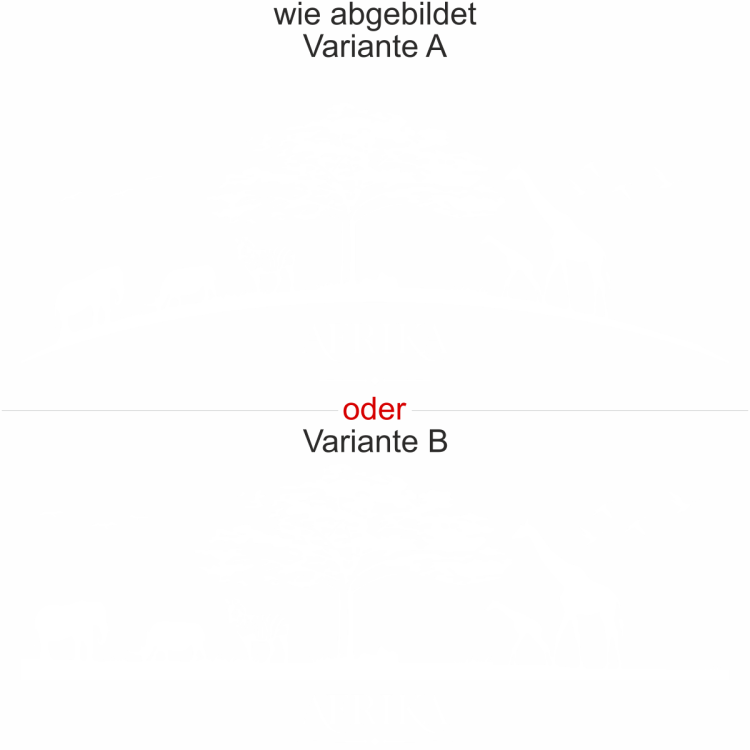 Fensteraufkleber Afrika - Ansicht Ausrichtung - Variante und Farbauswahl