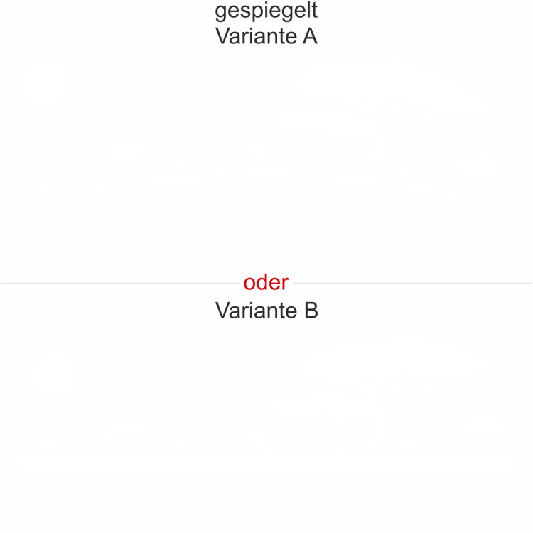 Fensteraufkleber Afrika - Ansicht Ausrichtung - Variante und Farbauswahl