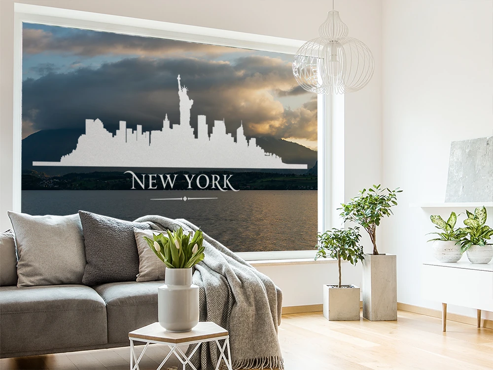 Glasdekor New York Skyline - Ansicht Farbauswahl