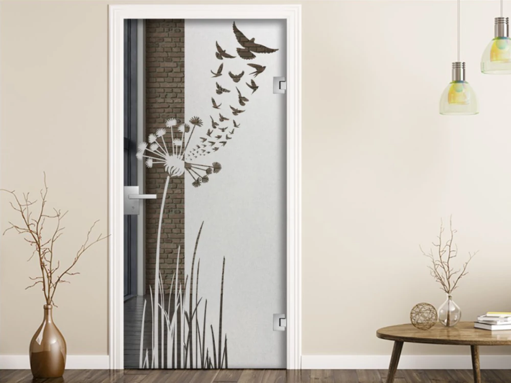 Glastürfolie Pusteblume