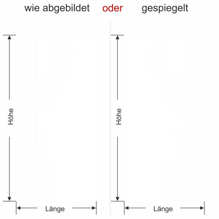 Türfolie Pusteblume mit Vogelschwarm