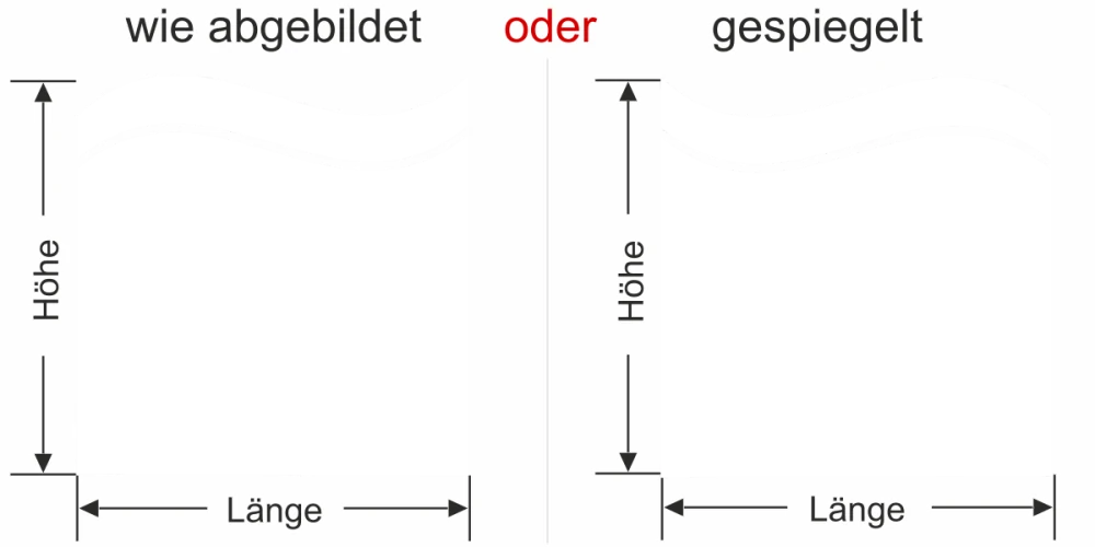 Folie als Sichtschutz für Fenster Welle - Ansicht Ausrichtung und Farbauswahl
