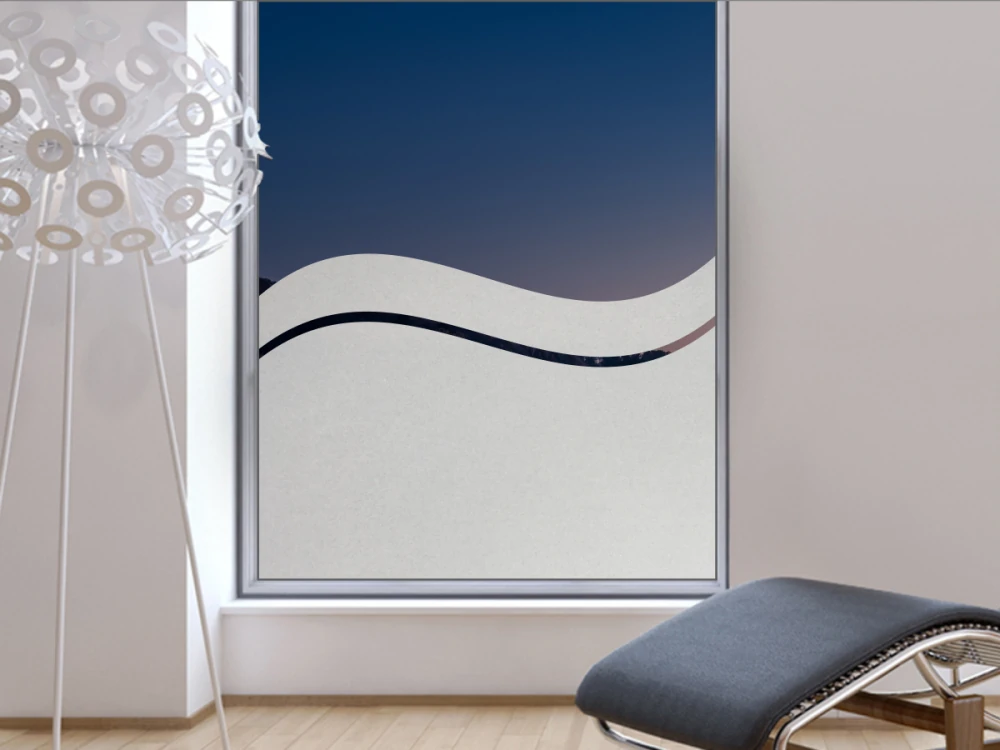 Folie als Sichtschutz für Fenster Welle