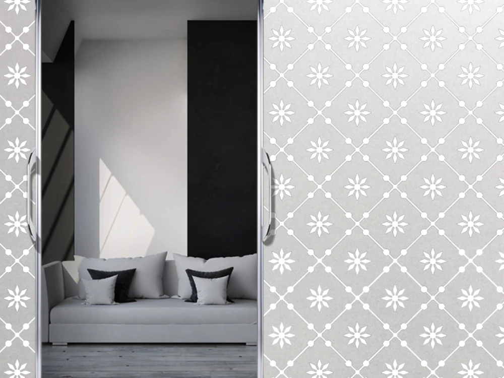 Sichtschutzfolie Musselin Optik 10 | Druck Wunschfarbe