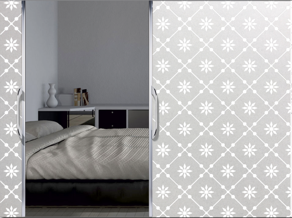 Sichtschutzfolie Musselin Optik 10 | Druck Wunschfarbe