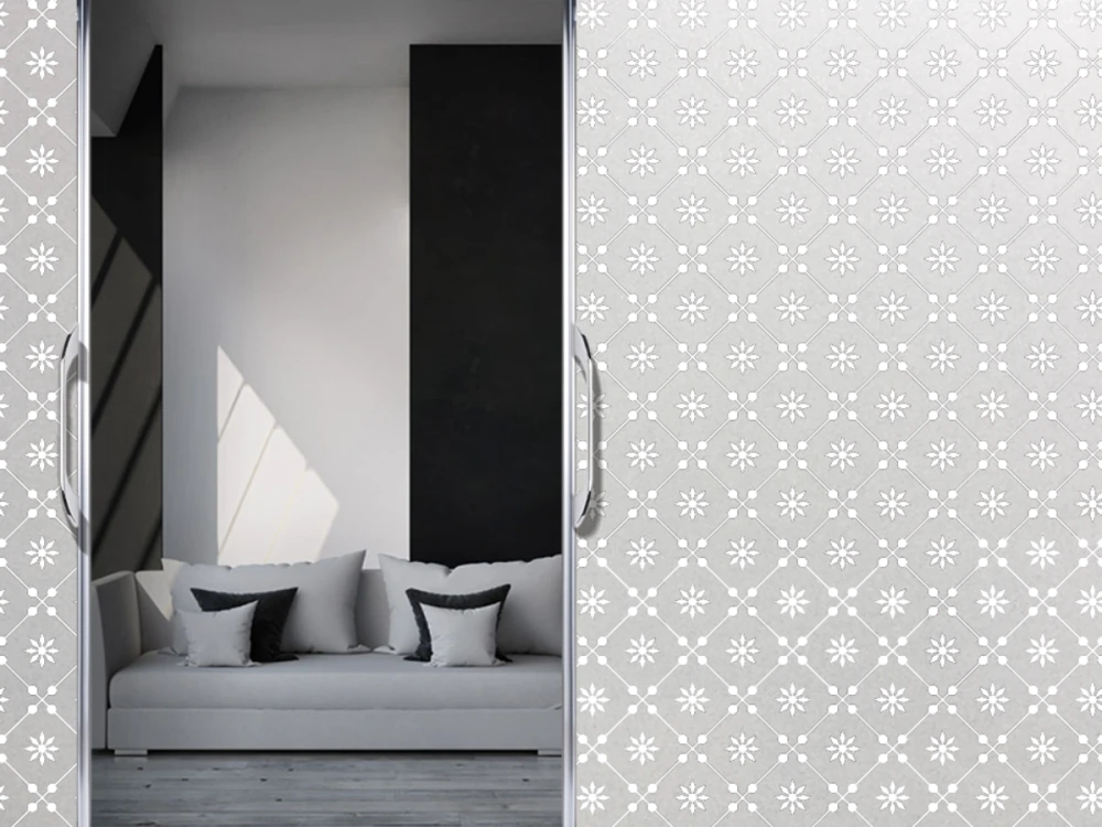 Sichtschutzfolie Musselin Optik 5 | Druck Wunschfarbe