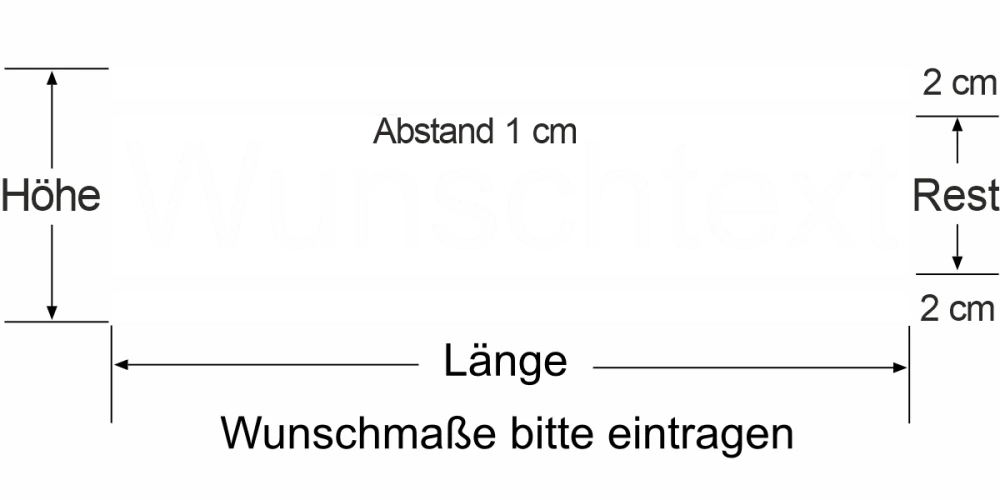 Durchlaufschutz für Glas mit Streifendesign und Wunschtext - Ansicht Farbauswahl Durchlaufschutz für Glas mit Streifendesign und Wunschtext - Ansicht Farbauswahl
