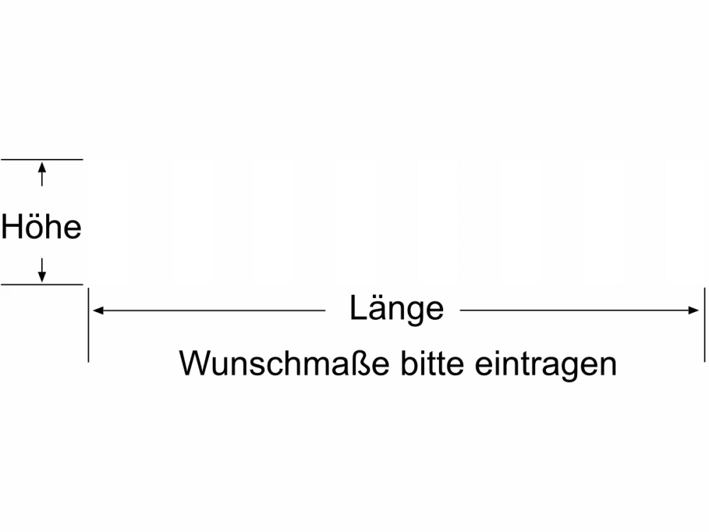Durchlaufschutz für Glas mit breiten vertikalen Streifen - Ansicht Farbauswahl Durchlaufschutz für Glas mit breiten vertikalen Streifen - Ansicht Farbauswahl