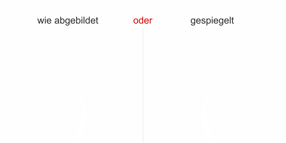 Fenstertattoo Fantasie Baum und Vögel - Ansicht Farbauswahl