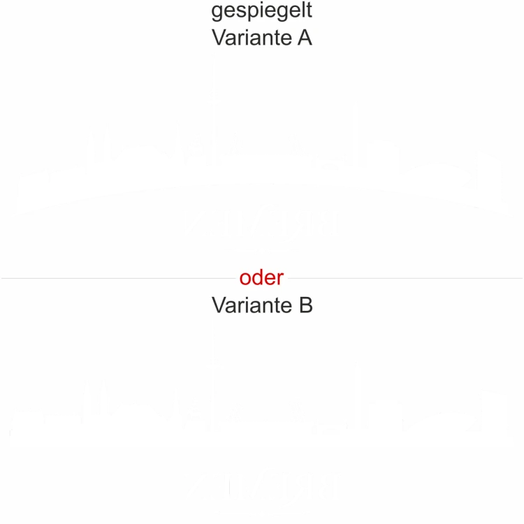 Fensteraufkleber Bremen - Ansicht Ausrichtung mit Farbauswahl und Variante Fensteraufkleber Bremen - Ansicht Ausrichtung mit Farbauswahl und Variante
