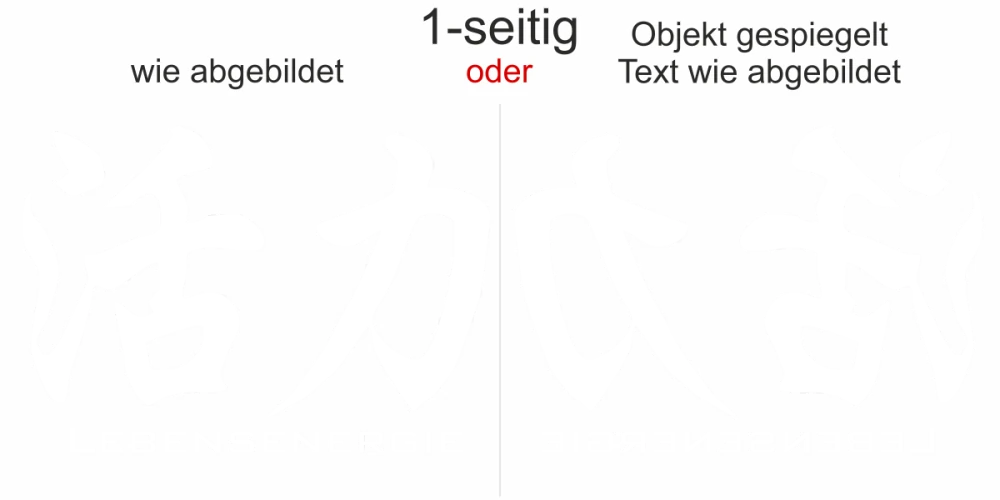 Glasaufkleber Symbol Lebensenergie - Ansicht Farbauswahl