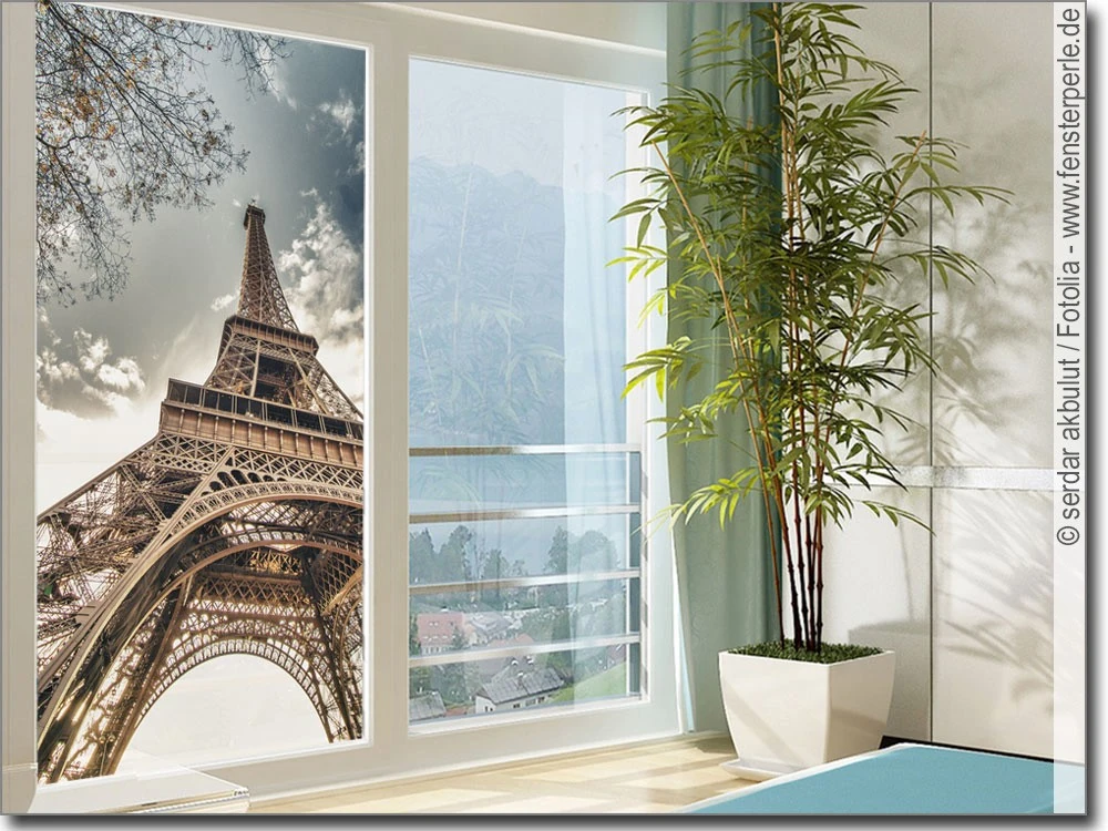Glasfolie bedruckt Paris Eiffelturm