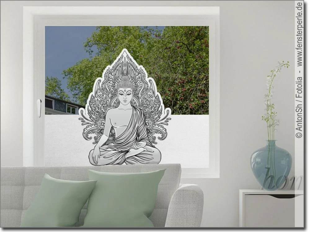 Fensterfolie mit Buddha