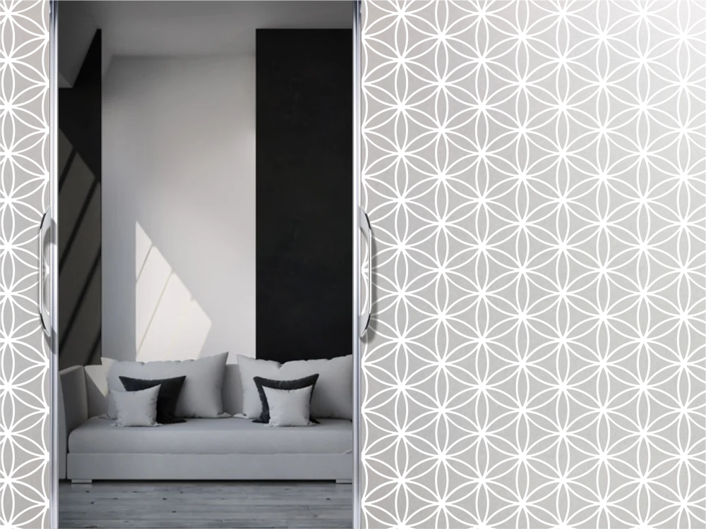 Sichtschutzfolie Lebensblume 10 | Druck Wunschfarbe