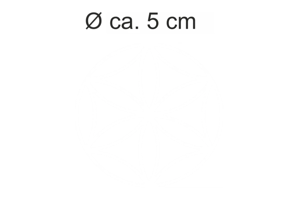 Sichtschutzfolie in Musselinglas Optik mit Lebensblume in 5 cm