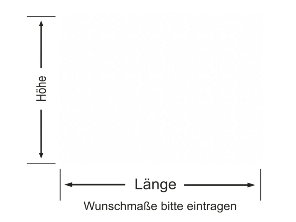 Sichtschutzfolie in Musselinglas Optik mit Lebensblume in 10 cm