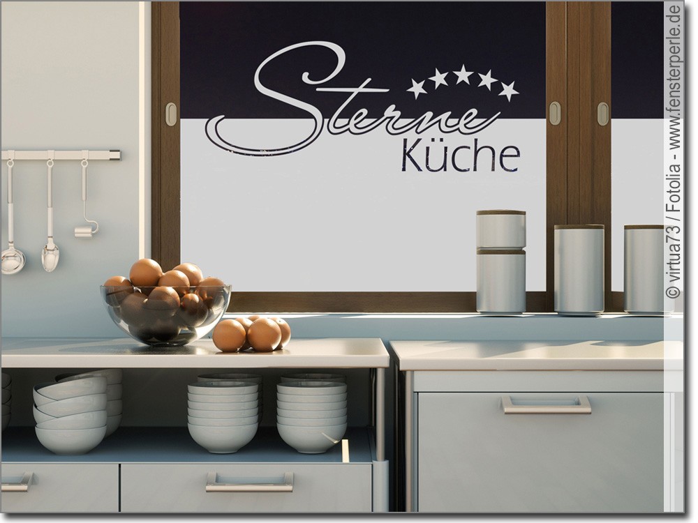 Fensterfolie Sterne Küche