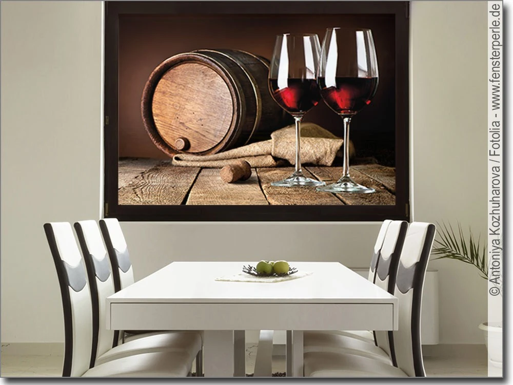 Bilderwelten Küchenrückwand Panorama Folie geklebt Wein mit Ausblick Premium 40 x 140 cm