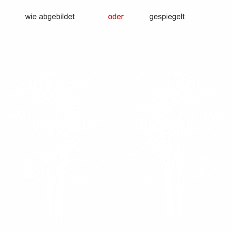 Glastattoo Palmwedel - Ansicht Farbauswahl Glastattoo Palmwedel - Ansicht Farbauswahl