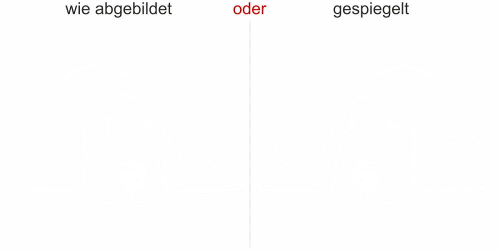 Fenstertattoo Süßer Hund - Ansicht Wunschfarbe