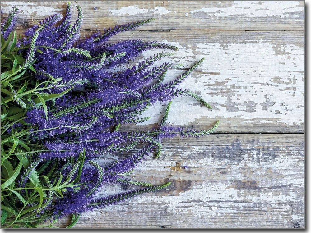 Glasbild Vintage Lavendel