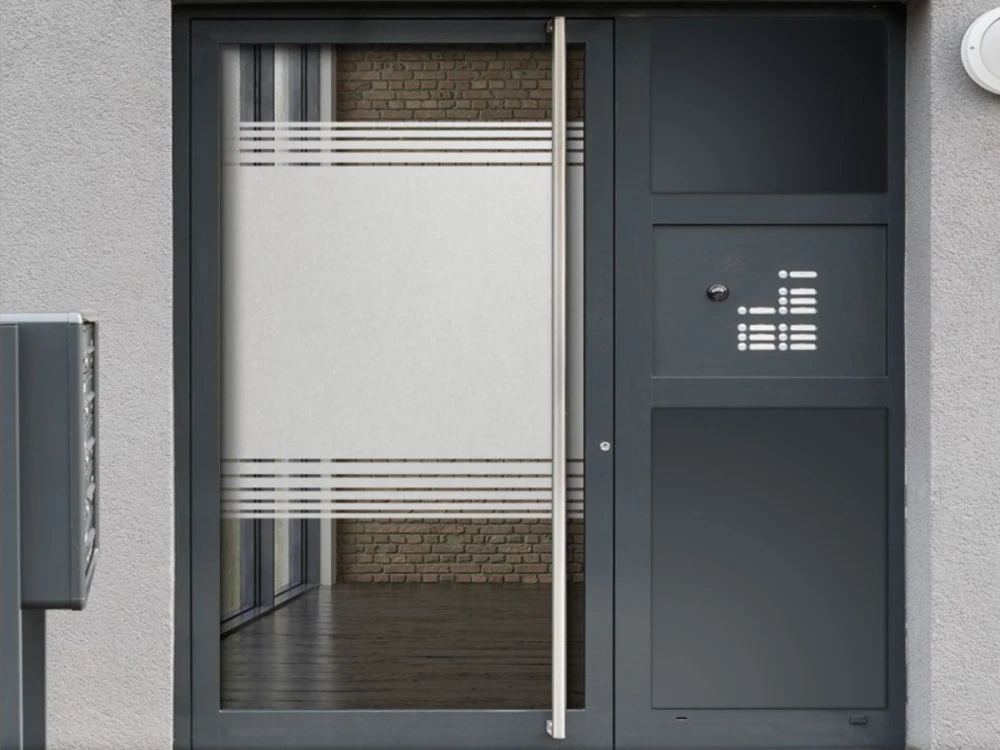 Glastür Sichtschutzfolie Gestreift