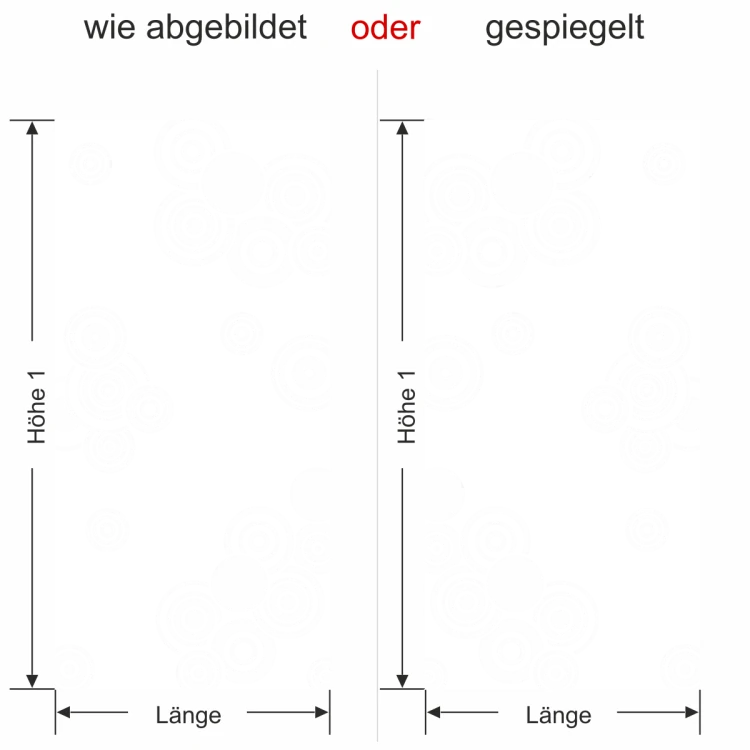 Fensterfolie blickdicht Retrokreise
