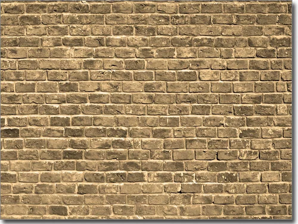 Glasdruck Aufkleber Backsteinmauer in sepia