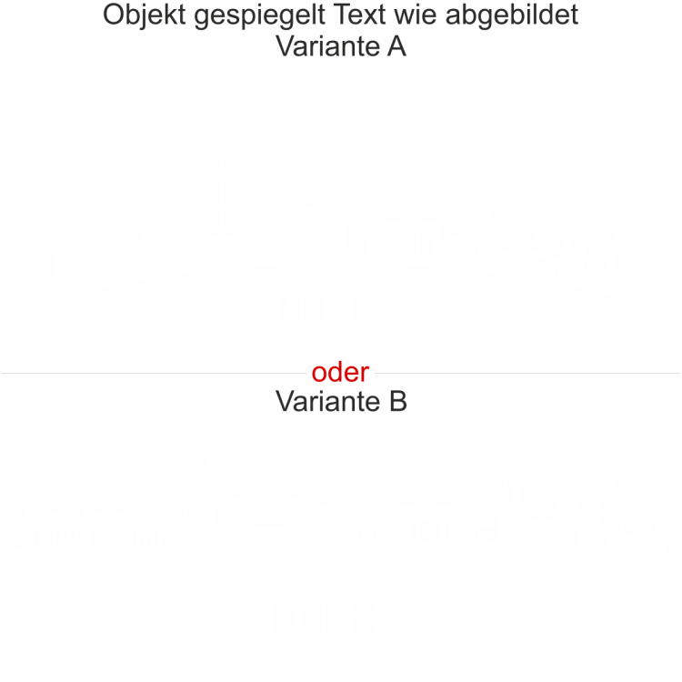 Aufkleber für Glas Skyline von Berlin - Ansicht Ausrichtung mit Farbauswahl und Variante Aufkleber für Glas Skyline von Berlin - Ansicht Ausrichtung mit Farbauswahl und Variante