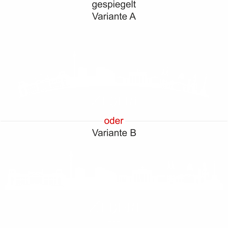 Aufkleber für Glas Skyline von Berlin - Ansicht Ausrichtung mit Farbauswahl und Variante Aufkleber für Glas Skyline von Berlin - Ansicht Ausrichtung mit Farbauswahl und Variante