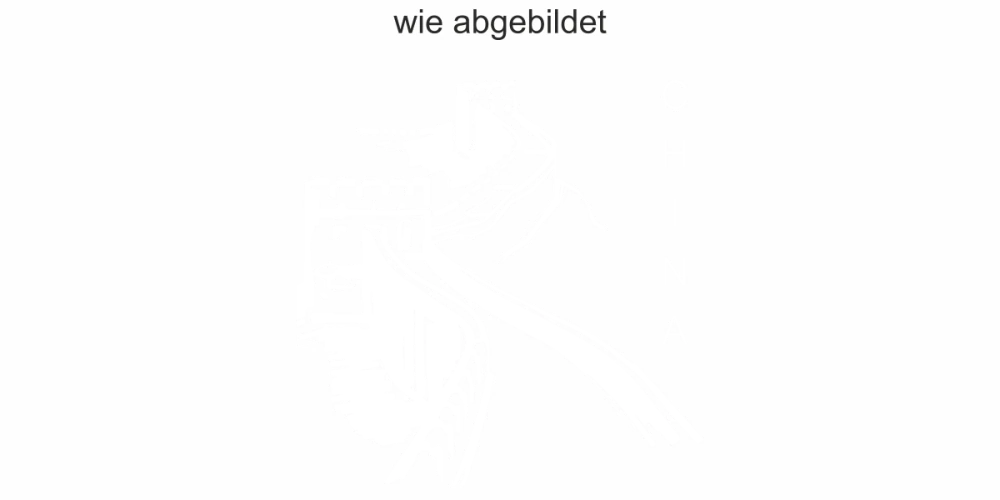 Glasdekor Chinesische Mauer - Ansicht Ausrichtung und Farbauswahl