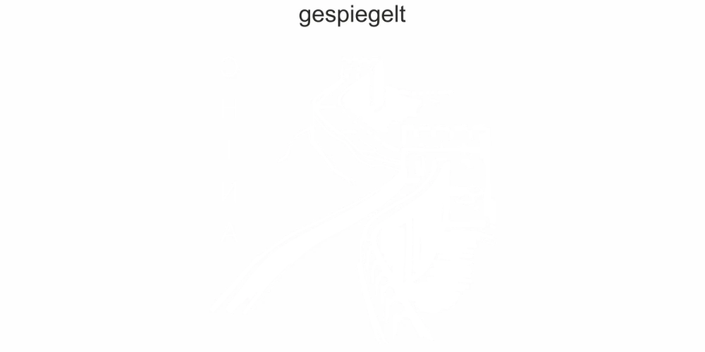 Glasdekor Chinesische Mauer - Ansicht Ausrichtung und Farbauswahl