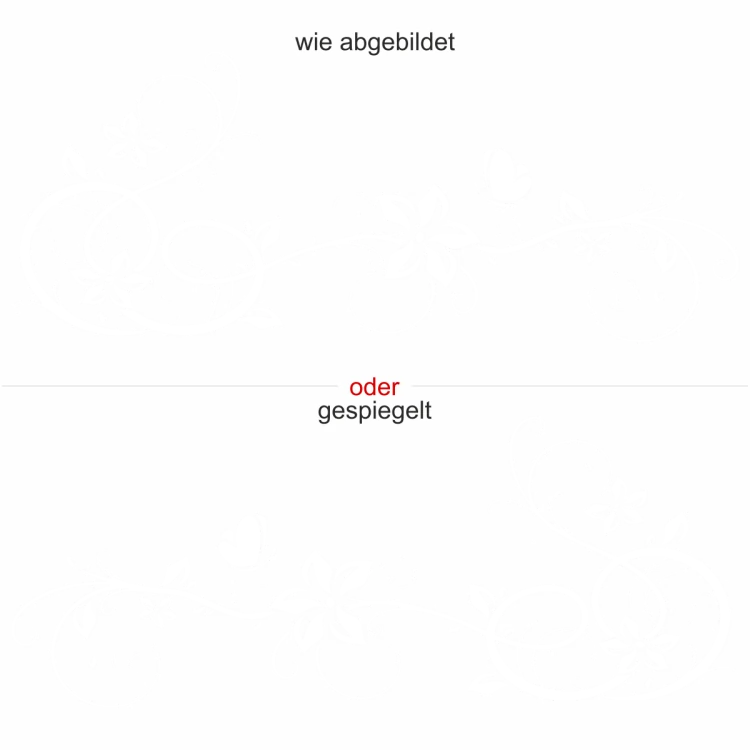 Fensteraufkleber Ornament Dreamland - Ansicht Ausrichtung und Farbauswahl