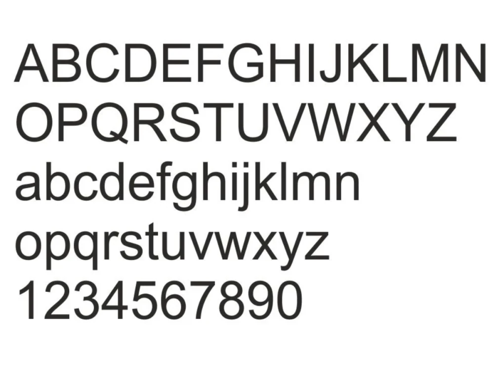 Glastattoo für Tierarztpraxis mit Wunschtext - Ansicht Alphabet