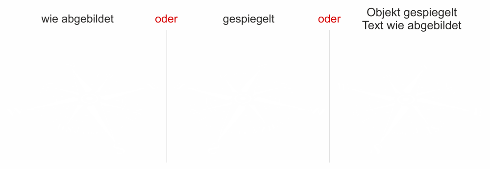 Glassticker Windrose - Ansicht Farbauswahl