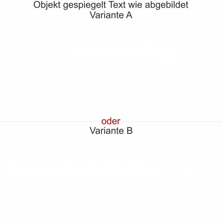 glasdesign-athen - Ansicht Ausrichtung mit Farbauswahl und Variante