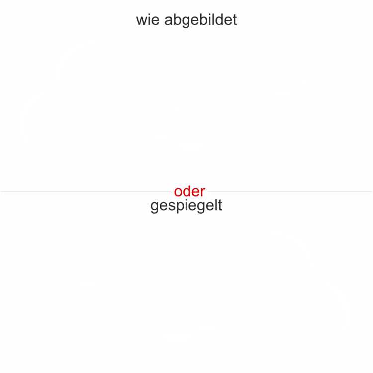 Glasfolie Entspannungszone - Ansicht Ausrichtung mit Farbauswahl