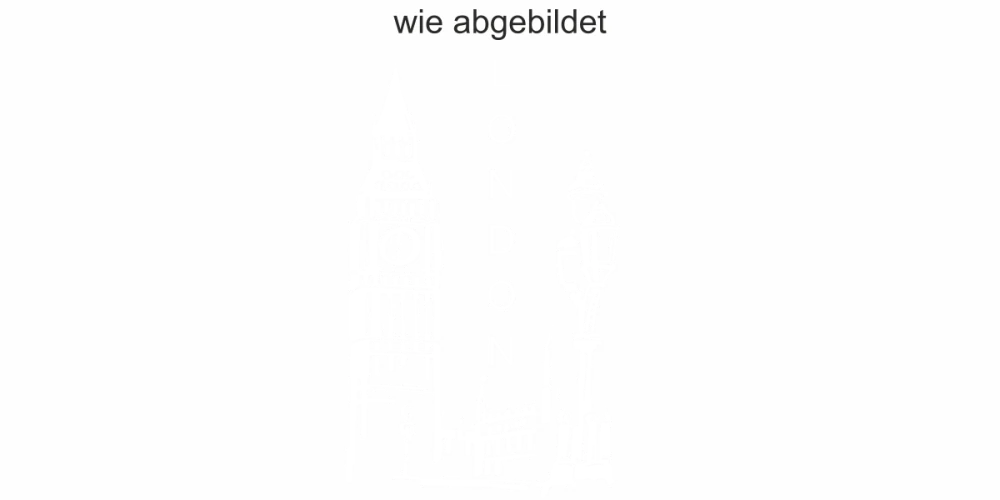 Glassticker Big Ben - Ansicht Ausrichtung und Farbauswahl