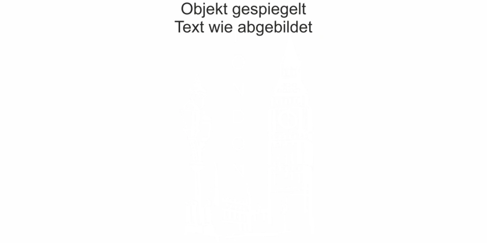 Glassticker Big Ben - Ansicht Ausrichtung und Farbauswahl