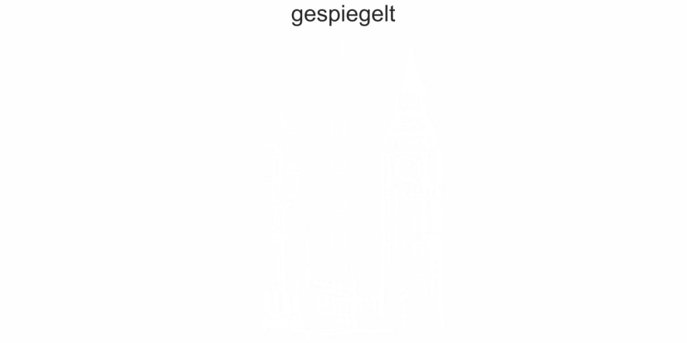 Glassticker Big Ben - Ansicht Ausrichtung und Farbauswahl