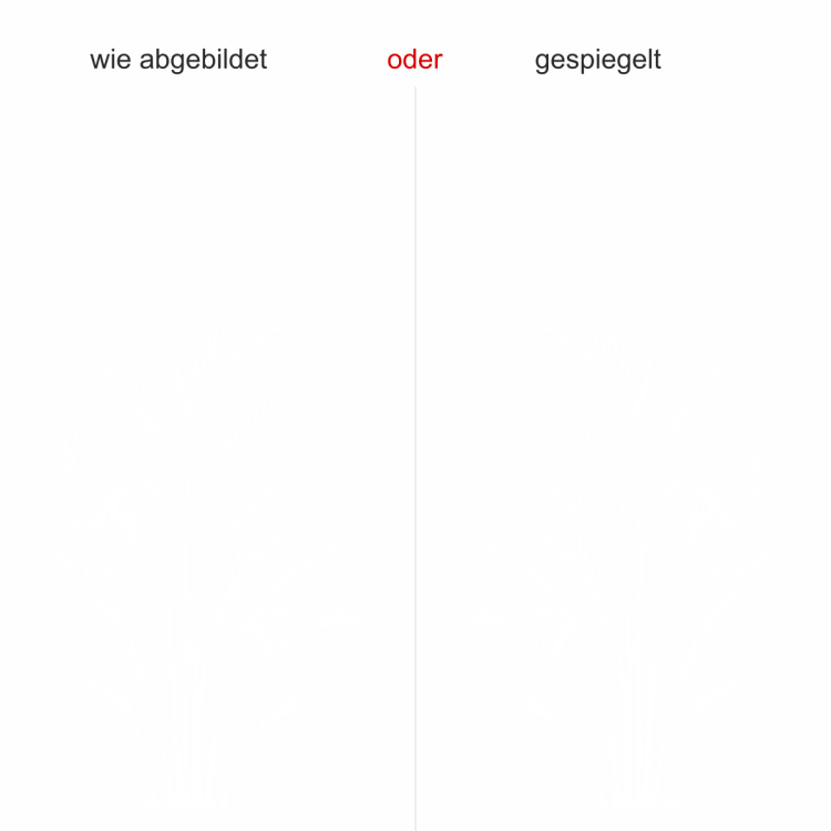 Glastattoo Areca Palme Silhouette - Ansicht Ausrichtung mit Farbauswahl