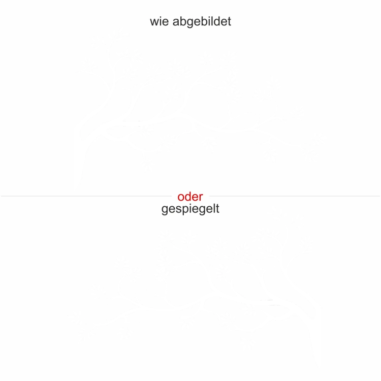 Glasdekorfolie Ast - Ansicht Farbauswahl