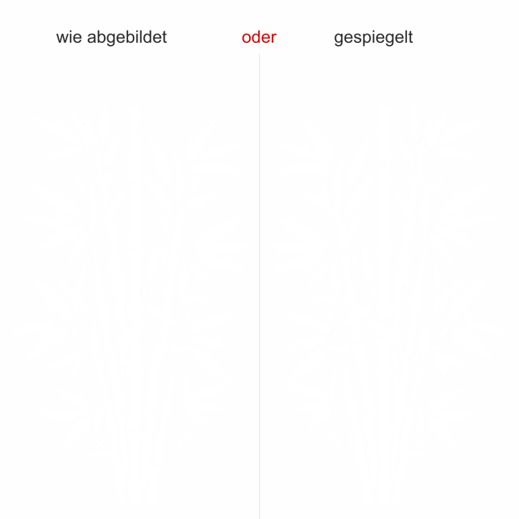 Glastattoo Bambusstrauch - Ansicht Ausrichtung mit Farbauswahl