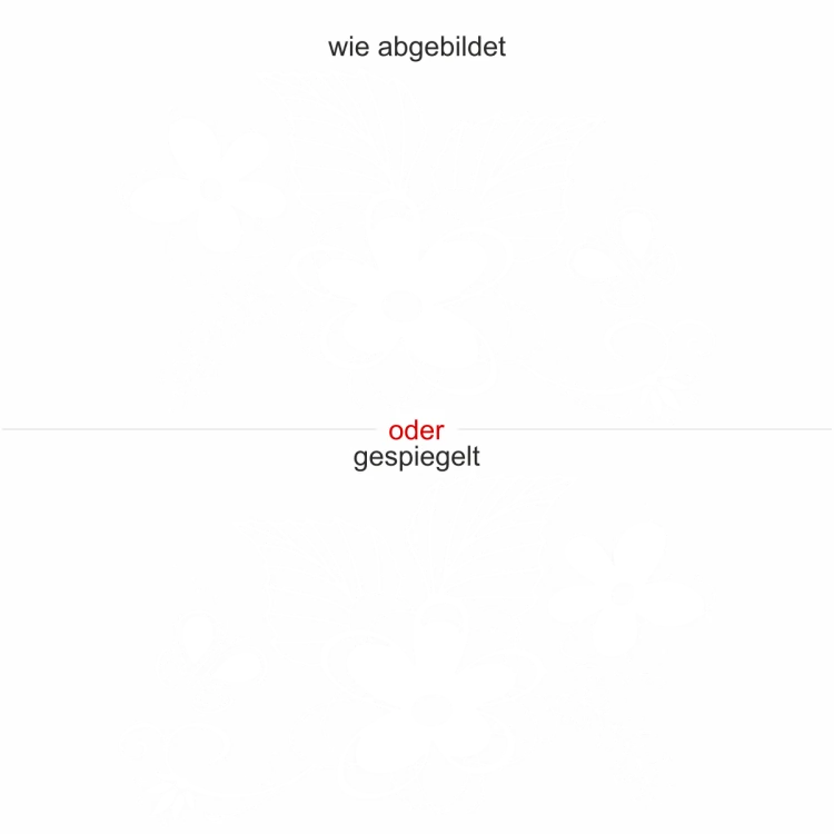 Glastattoo Blumen und Schmetterling - Ansicht Farbauswahl