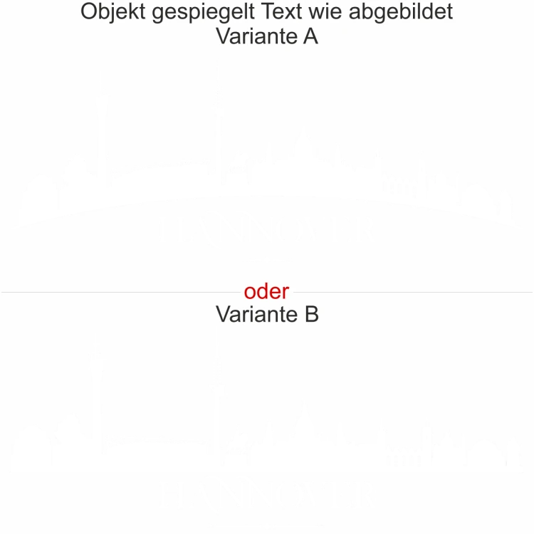 Glastattoo Hannover - Ansicht Ausrichtung mit Farbauswahl und Variante