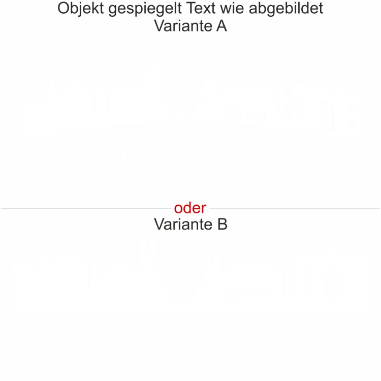 Glastattoo Magdeburg - Ansicht Ausrichtung mit Farbauswahl und Variante